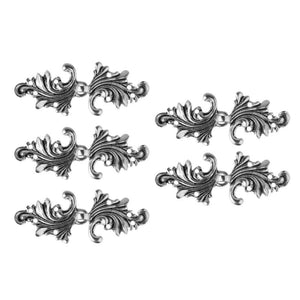 Vintage Acanthus Leaf Cape Cloak Clasp Hooks Eyes Brooch