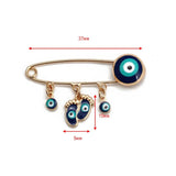 Evil Eye Brooch Pin Charm for Women