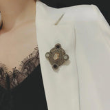 Vintage Baroque Letter Brooch for Women