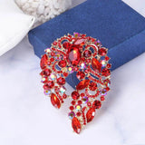 Vintage Rhinestone Flower Brooch for Women Coat Suit Pin