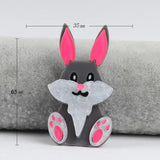 Pink Rabbit Acrylic Brooches Cartoon Animal Bunny Brooch Pins