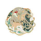 Anime Cartoon Alloy Brooch High Round Badges Lapel Pin Jewelry Accessories