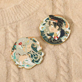 Anime Cartoon Alloy Brooch High Round Badges Lapel Pin Jewelry Accessories