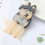 Husky Dog Shape Brooches Acrylic Jewelry Animal Brooch Pins Scarf Accessories