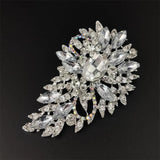 Crystal Brooch Rhinestone Water Drop Corsage Women's Accessories