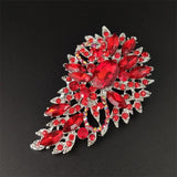 Crystal Brooch Rhinestone Water Drop Corsage Women's Accessories