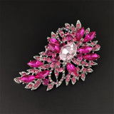 Crystal Brooch Rhinestone Water Drop Corsage Women's Accessories