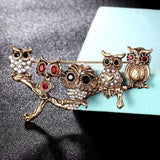 Vintage Owl Animal Scarf Pins Brooches for Men and Women
