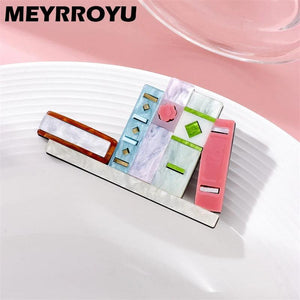 Books and Shelves Brooch for Women Acrylic Material