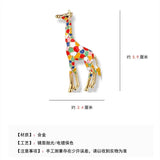 Enamel Giraffe Brooch for 10-Year-Old Girl
