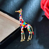 Enamel Giraffe Brooch for 10-Year-Old Girl