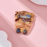 Owl Brooch Acrylic Animal Cartoon Funny Birthday Accessory