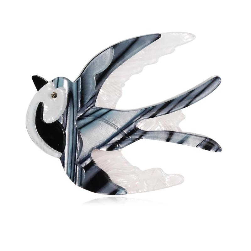 Multicolor Bird Acrylic Brooch Enamel Animal Brooch Year Jewelry