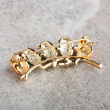 Colorful Birds Brooches Crystals Enamel Jewelry For Girls Kids