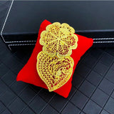 Vintage Algeria Wedding Jewelry Bridal Leaves Brooches Plating Hollow Flower