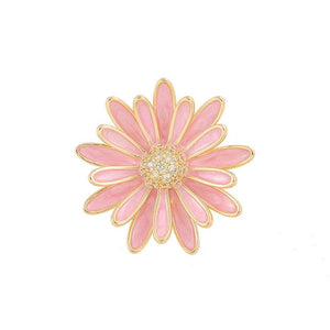 Pink Daisy Flowers Women Brooches Costume Jewelry