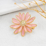 Pink Daisy Flowers Women Brooches Costume Jewelry