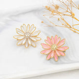 Pink Daisy Flowers Women Brooches Costume Jewelry