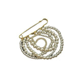 Gothic Tassel Brooch Pearl Rhinestones Punk Streetwear Jewelry