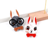 Big Glasses Rabbit Acrylic Brooch Bowknot Bunny Brooches