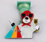 Cartoon Animal Acrylic Brooches For Women