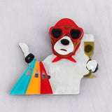 Cartoon Animal Acrylic Brooches For Women