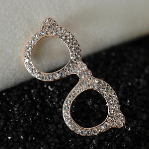 Rhinestone Brooch Glasses Holder Pin for Women