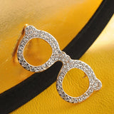 Rhinestone Brooch Glasses Holder Pin for Women