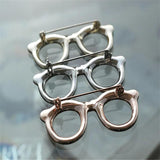 Rhinestone Brooch Glasses Holder Pin for Women