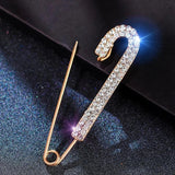 Rhinestone Brooches Pins Collar Lapel Pin Buckle Hijab Scarf Brooch