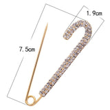 Rhinestone Brooches Pins Collar Lapel Pin Buckle Hijab Scarf Brooch