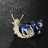 Enamel Orange Snails Brooches Austrian Crystal Insect Brooch