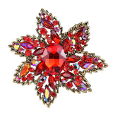 Exaggerated Large Gem Brooch Natural Flower Corsage Jewelry