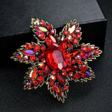 Exaggerated Large Gem Brooch Natural Flower Corsage Jewelry
