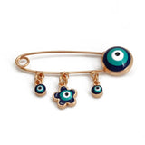 Lucky Eye Moon Star Fatima Hand Evil Eye Brooch Pin for Women Girls