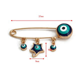 Lucky Eye Moon Star Fatima Hand Evil Eye Brooch Pin for Women Girls
