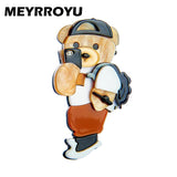 Walking Bear Shape Acrylic Women Brooch