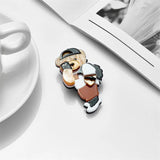 Walking Bear Shape Acrylic Women Brooch