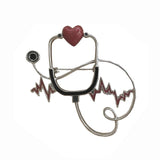Love Stethoscope Brooch for Women Men Party Corsage