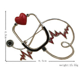 Love Stethoscope Brooch for Women Men Party Corsage