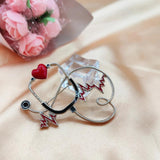Love Stethoscope Brooch for Women Men Party Corsage