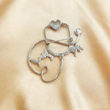 Love Stethoscope Brooch for Women Men Party Corsage
