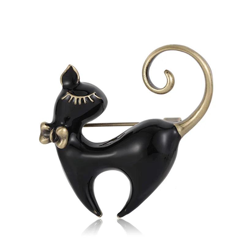 Animal Pins Cat Brooches Enamel Jewelry For Women Girls