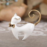 Animal Pins Cat Brooches Enamel Jewelry For Women Girls