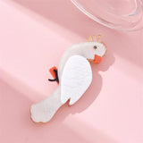 Acrylic Cartoon Parrot Bird Brooches Women Kids Animals Pins Badges