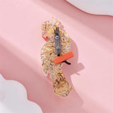 Acrylic Cartoon Parrot Bird Brooches Women Kids Animals Pins Badges