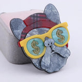 FishSheep Big Acrylic Brooch Bulldog Glasses