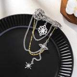 Vintage Tassel Pendant Brooch Baroque Rhinestone Chest Chain Pin Suit Jacket