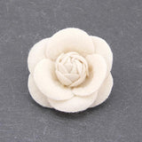 Multicolor Wool Camellia Rose Flower Brooch Lapel Pin Lady Corsage