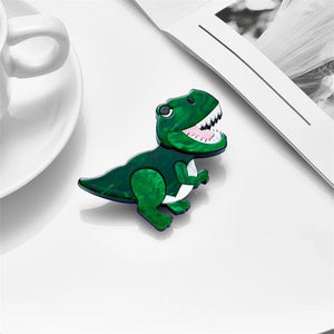 Green Dinosaur Shape Women's Brooch Girls Jewelry
